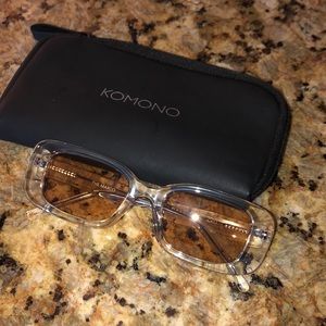 Trendy clear frame lens sunglasses